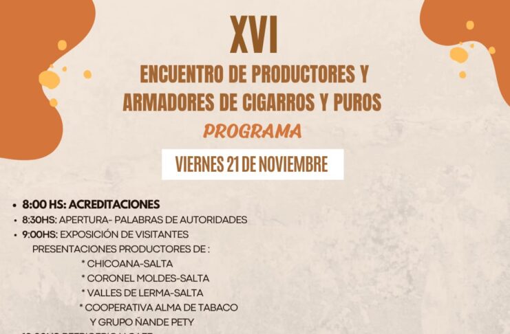 TODO LISTO PARA VIVIR EL XVI ENCUENTRO DE PRODUCTORES Y ARMADORES DE CIGARROS Y PUROS