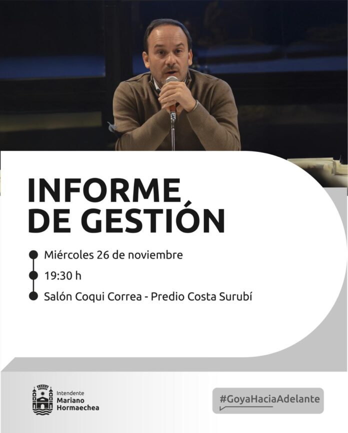 informe de gestión Mariano Hormaechea - Flyer