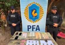 LA POLICÍA FEDERAL ARGENTINA DESARTICULA UN KIOSCO NARCO Y DETIENE A UNA PERSONA EN GOYA