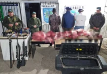 Caza furtiva en Corrientes: llevaban un animales salvajes faenados en una camioneta