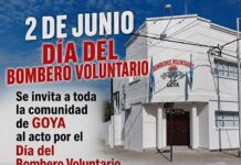 2 de Junio: GOYA SE ADHIERE A LOS FESTEJOS POR EL DÍA NACIONAL DEL BOMBERO VOLUNTARIO