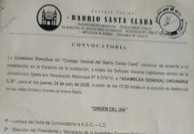 CONVOCATORIA BARRIO SANTA CLARA